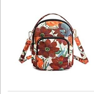 Small Crossbody   Nylon Floral Shoulder Phone Bag for Women New